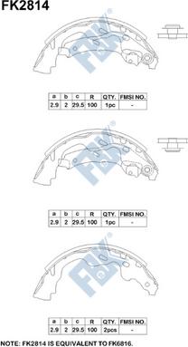 FBK FK2814 - Kit ganasce freno autozon.pro