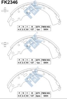 FBK FK2346 - Kit ganasce freno autozon.pro