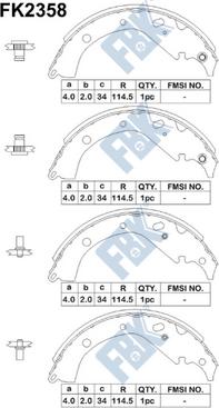 FBK FK2358 - Kit ganasce freno autozon.pro