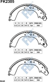 FBK FK2305 - Kit ganasce freno autozon.pro