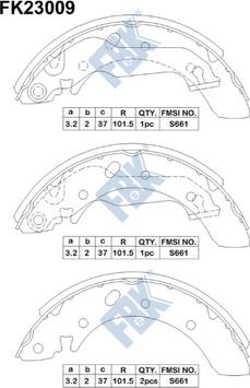 FBK FK23009 - Kit ganasce freno autozon.pro