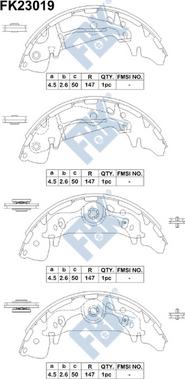 FBK FK23019 - Kit ganasce freno autozon.pro