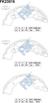 FBK FK23016 - Kit ganasce freno autozon.pro