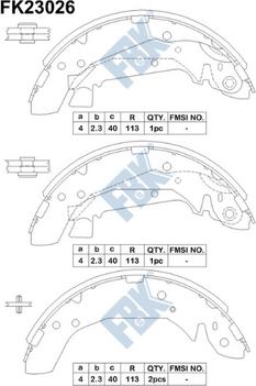 FBK FK23026 - Kit ganasce freno autozon.pro