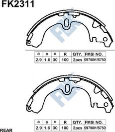 FBK FK2311 - Kit ganasce freno autozon.pro