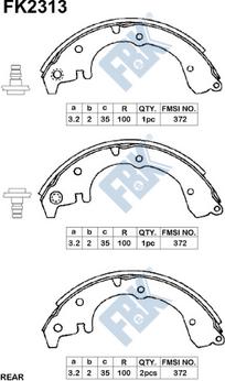 FBK FK2313 - Kit ganasce freno autozon.pro