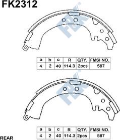 FBK FK2312 - Kit ganasce freno autozon.pro