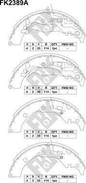 FBK FK2389A - Kit ganasce freno autozon.pro