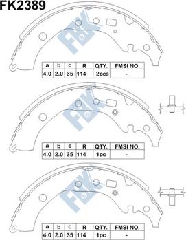 FBK FK2389 - Kit ganasce freno autozon.pro