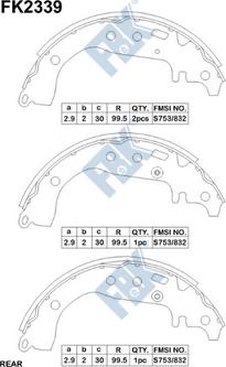 FBK FK2339 - Kit ganasce freno autozon.pro