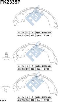 FBK FK2335P - Kit ganasce freno autozon.pro