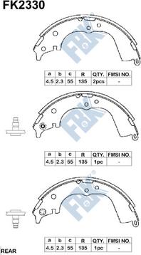 FBK FK2330 - Kit ganasce freno autozon.pro