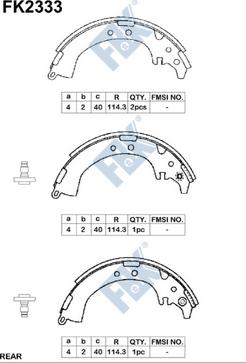 FBK FK2333 - Kit ganasce freno autozon.pro