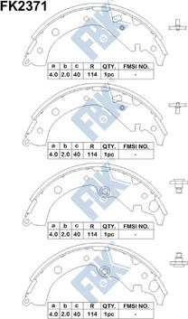 FBK FK2371 - Kit ganasce freno autozon.pro