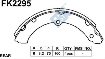 FBK FK2295 - Kit ganasce freno autozon.pro