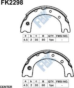 FBK FK2298 - Kit ganasce freno autozon.pro