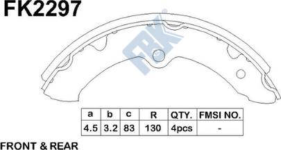 FBK FK2297 - Kit ganasce freno autozon.pro