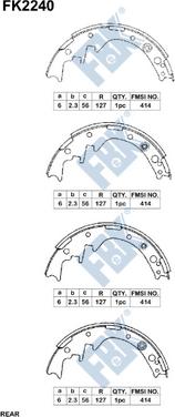 FBK FK2240 - Kit ganasce freno autozon.pro