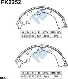 FBK FK2252 - Kit ganasce freno autozon.pro