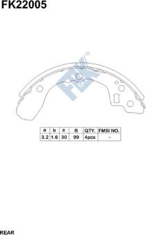 FBK FK22005 - Kit ganasce freno autozon.pro