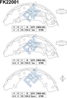 FBK FK22001 - Kit ganasce freno autozon.pro