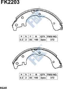 FBK FK2203 - Kit ganasce freno autozon.pro