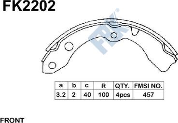 FBK FK2202 - Kit ganasce freno autozon.pro