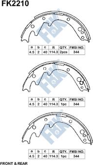 FBK FK2210 - Kit ganasce freno autozon.pro