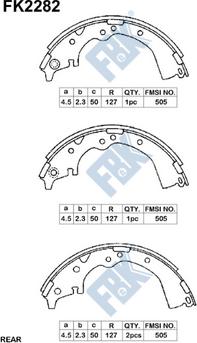 FBK FK2282 - Kit ganasce freno autozon.pro