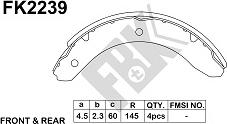 FBK FK2239 - Kit ganasce freno autozon.pro