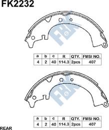 FBK FK2232 - Kit ganasce freno autozon.pro