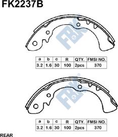 FBK FK2237B - Kit ganasce freno autozon.pro