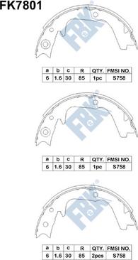 FBK FK7801 - Kit ganasce freno autozon.pro