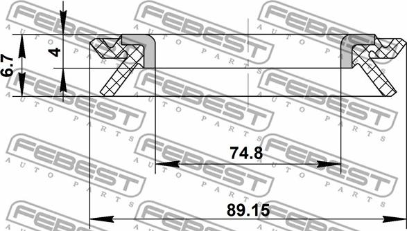 Febest 95BCY-88750407X - Anello tenuta, Mozzo ruota autozon.pro