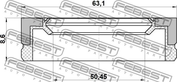 Febest 95BFY-52630909X - Anello tenuta, Mozzo ruota autozon.pro