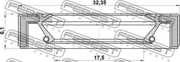 Febest 95GAY-19320606X - Kit riparazione, Giunto assiale, Tirante trasversale autozon.pro