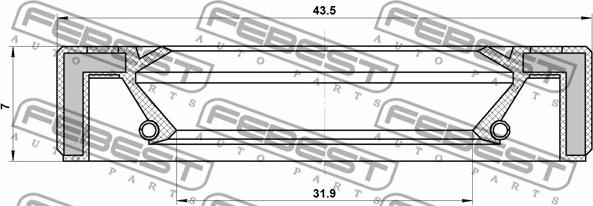 Febest 95GAY-33430707C - Paraolio, Albero primario autozon.pro