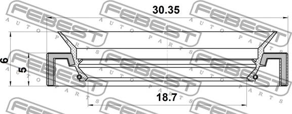 Febest 95GAY-20300506X - Kit riparazione, Giunto assiale, Tirante trasversale autozon.pro