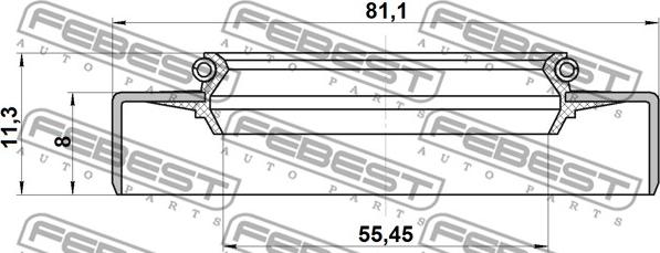 Febest 95GDY-57810811X - Anello tenuta, Mozzo ruota autozon.pro