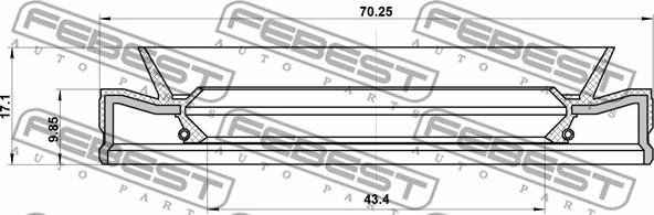 Febest 95HES-45701017R - Paraolio, Albero trasmissione cambio manuale autozon.pro