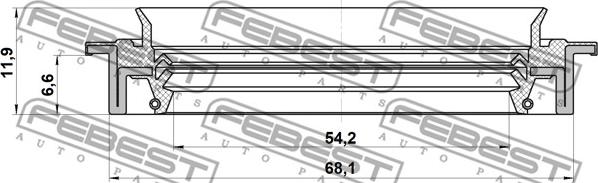 Febest 95JDS-56680712X - Anello tenuta, Mozzo ruota autozon.pro