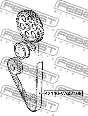 Febest 42140-VAZ2108 - Cinghia dentata autozon.pro