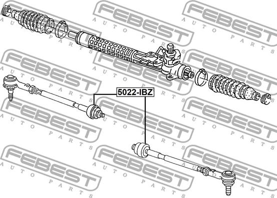 Febest 5022-IBZ - Giunto assiale, Asta trasversale autozon.pro