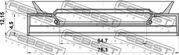 Febest 5776611 - Anello tenuta, Mozzo ruota autozon.pro