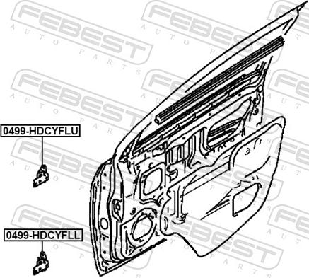 Febest 0499-HDCYFLL - Cerniera portiera autozon.pro