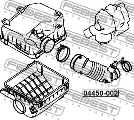 Febest 04450-002 - Flessibile, Alimentazione aria autozon.pro