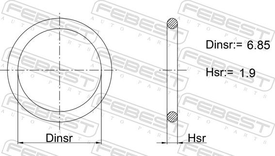 Febest 04400-005 - Anello di tenuta, linea del condizionatore autozon.pro