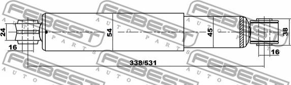 Febest 04655704R - Ammortizzatore autozon.pro