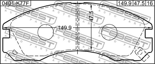 Febest 0401-K77F - Kit pastiglie freno, Freno a disco autozon.pro