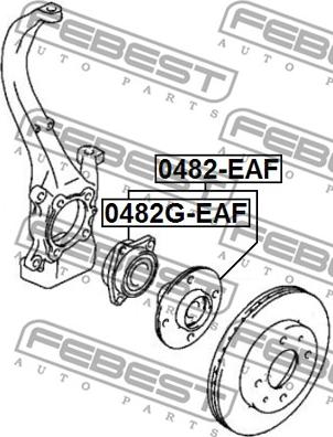 Febest 0482G-EAF - Mozzo ruota autozon.pro